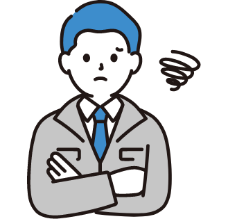 クラウドの課題に困っている男の人